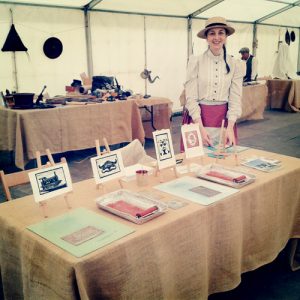 Lino printing at Beamish Museum