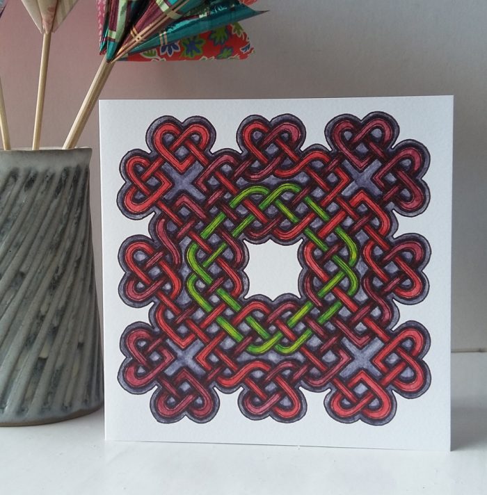 Celtic Hearts greetings card
