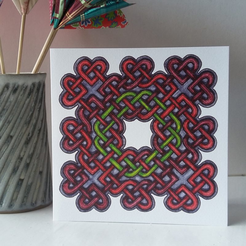 Celtic Hearts greetings card