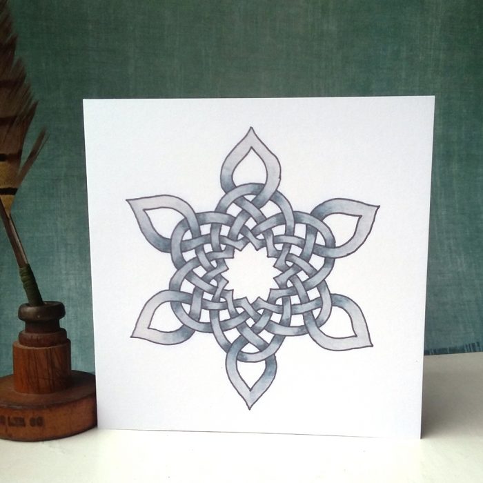Celtic Snowflake greetings card