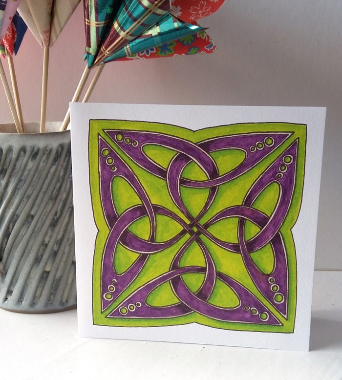 Celtic Trefoil Square greetings card