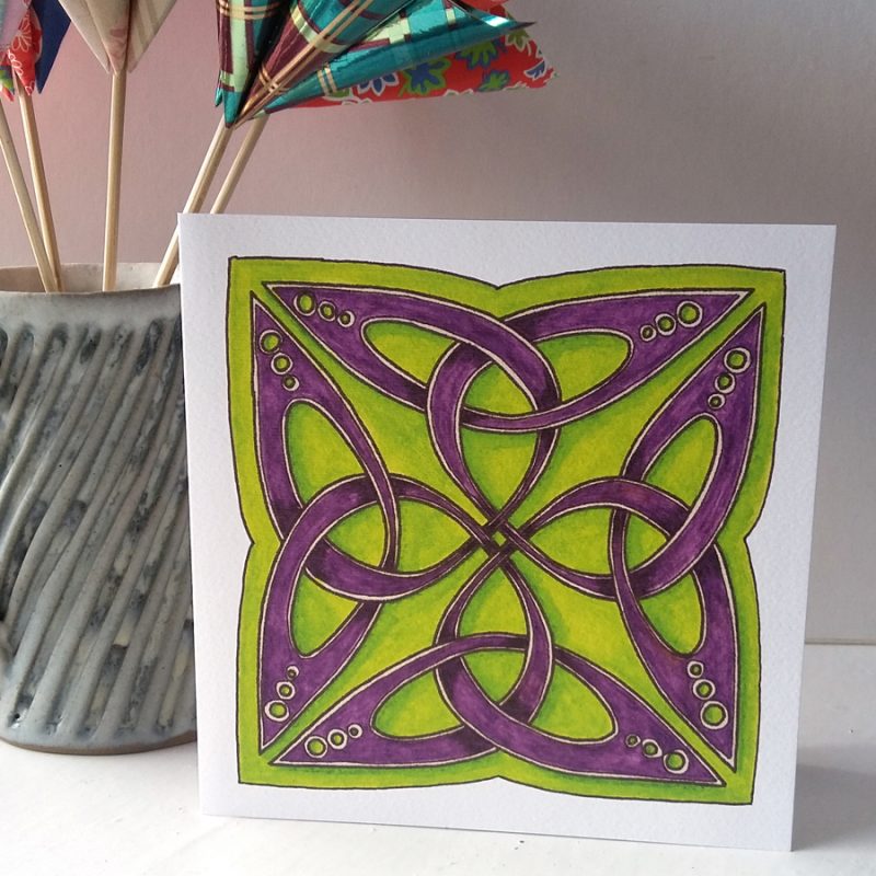 Celtic Trefoil Square greetings card