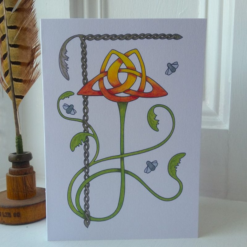 Celtic Tulip greetings card