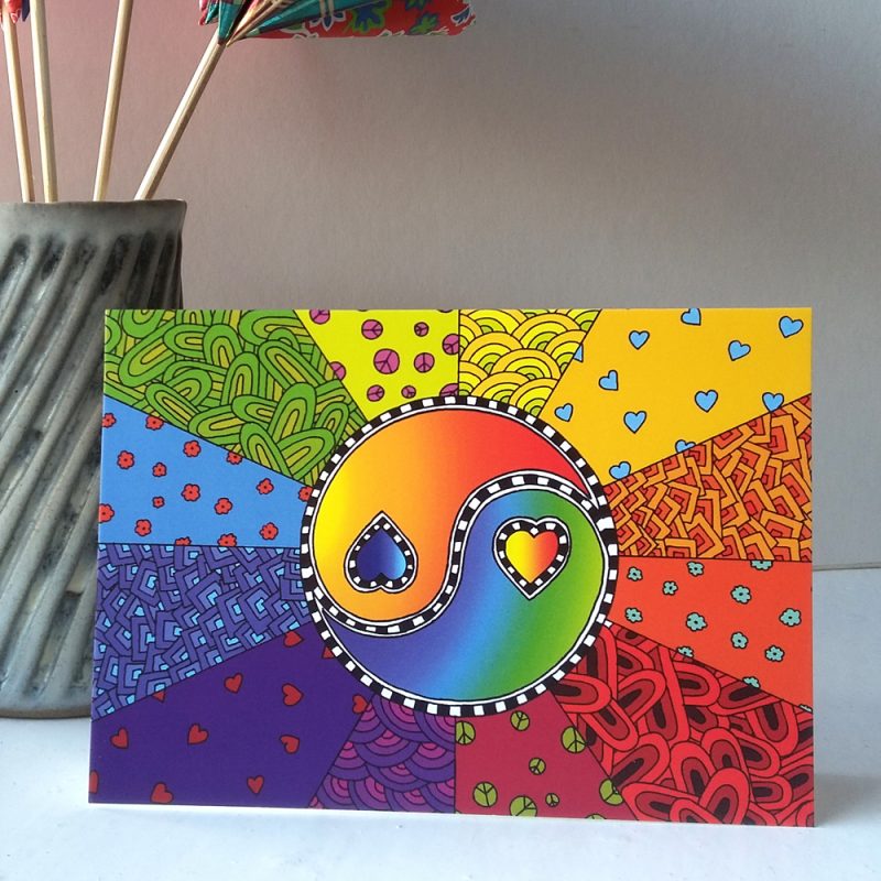Love Yin Yang greetings card
