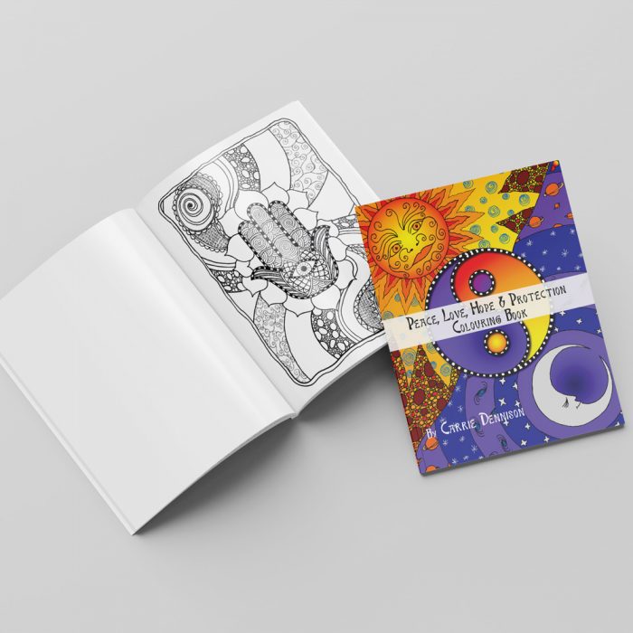 Peace Love Hope and Protection Colouring Book