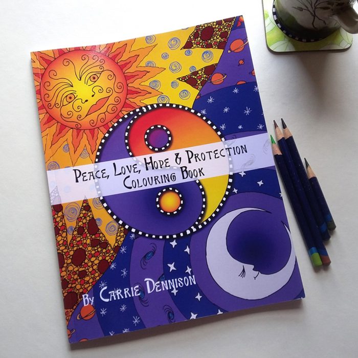Peace Love Hope and Protection Colouring Book