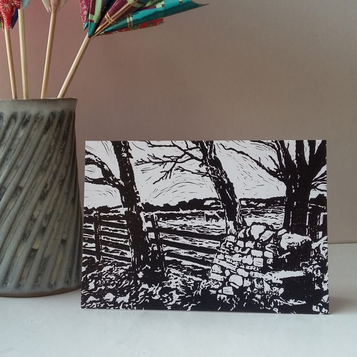 Step Over the Stile greetings card