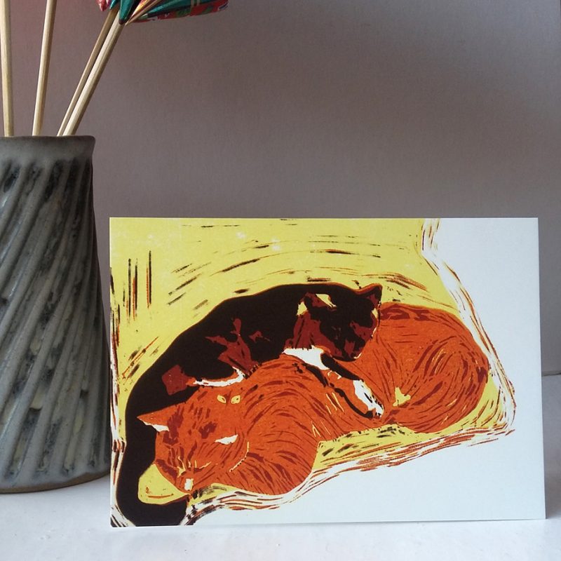 The Cats greetings card