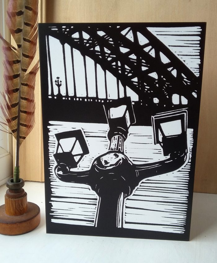 The Lamps of Tyne Bridge A5 greetings card