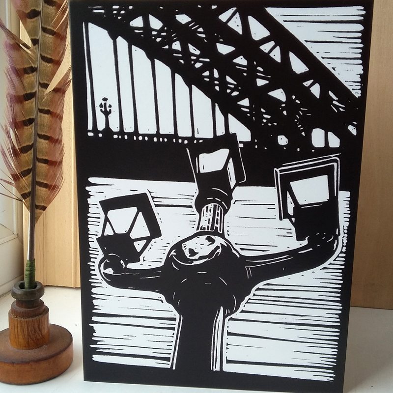 The Lamps of Tyne Bridge A5 greetings card