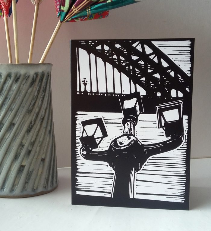 The Lamps of Tyne Bridge greetings card