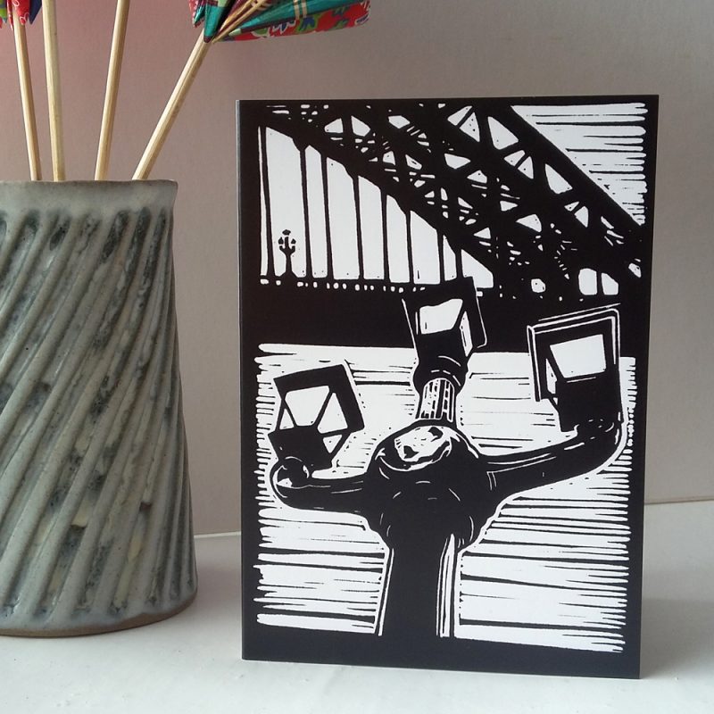 The Lamps of Tyne Bridge greetings card