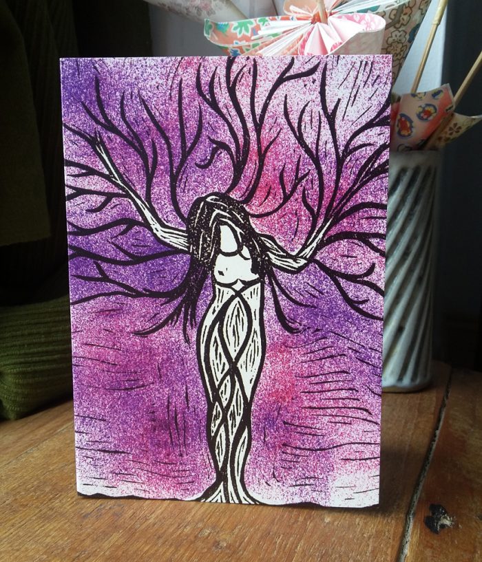 Tree Nymph greetings card