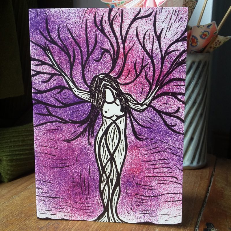 Tree Nymph greetings card
