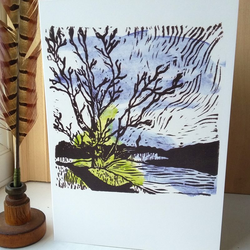 View from Chesters Fort A5 greetings card