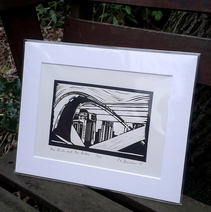The Blink and The Baltic lino print