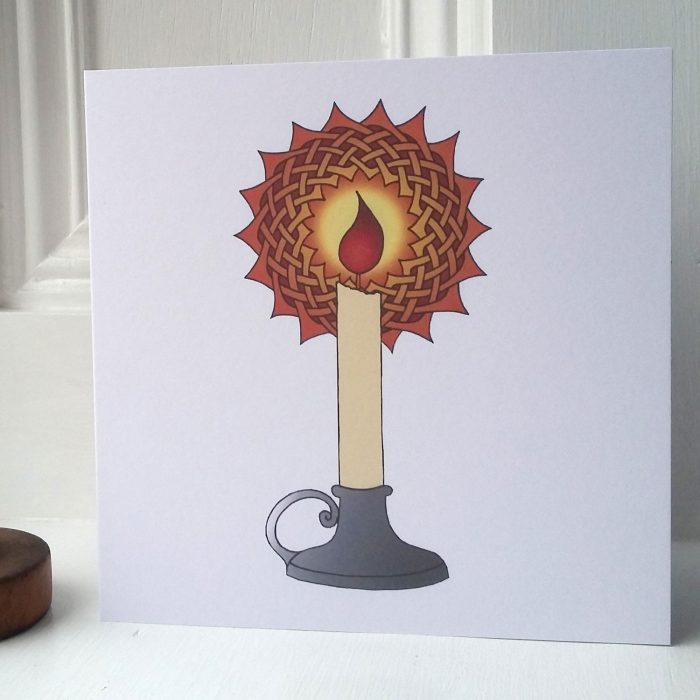 Celtic Candle greetings card