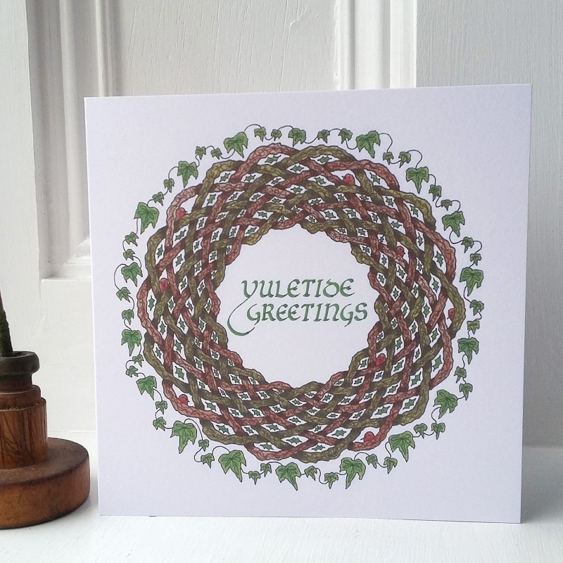 Yuletide Greetings Celtic Wreath greetings card